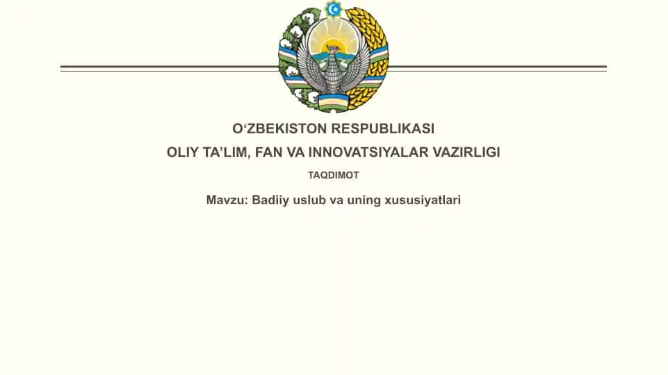 Adabiy uslub: ta'rif va mohiyat