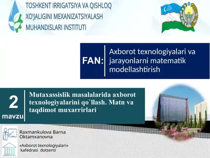 Amaliy axborot texnologiyalari