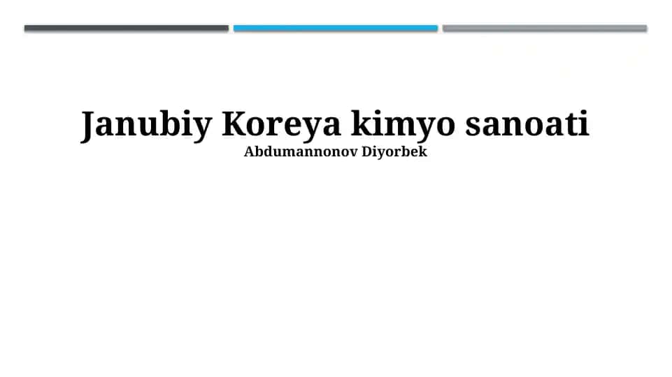 Janubiy Koreya kimyo sanoati