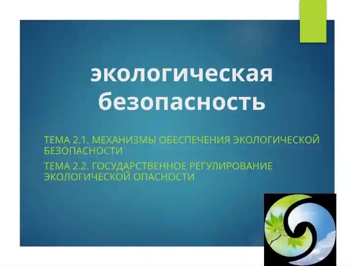 Экологическая безопасность