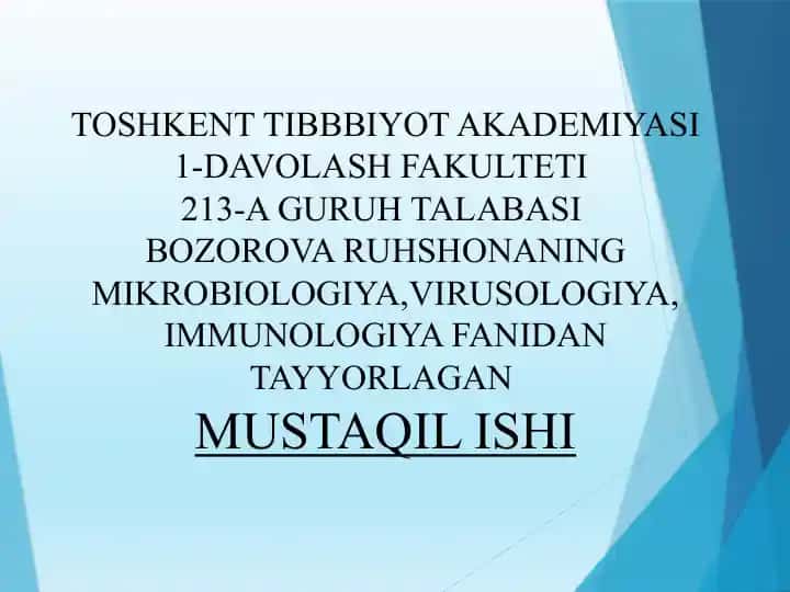 Mikrobiologiya, virusologiya, parazitologiya modulini rivojlanishiga hissa qo‘shtirilgan O’zbekistonlik yetakchi olimlar