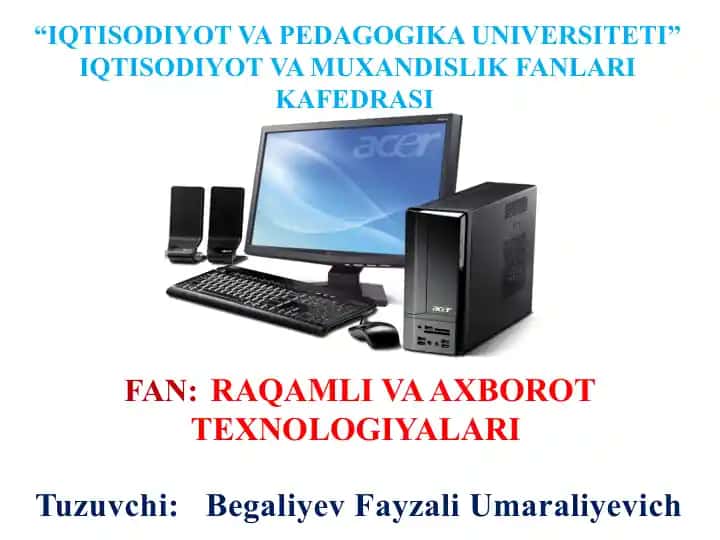 IQTISODIYOT VA PEDAGOGIKA UNIVERSITETI