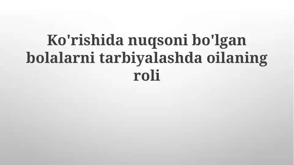 Oilaning erta aralashuvi va qo'llab-quvvatlashi
