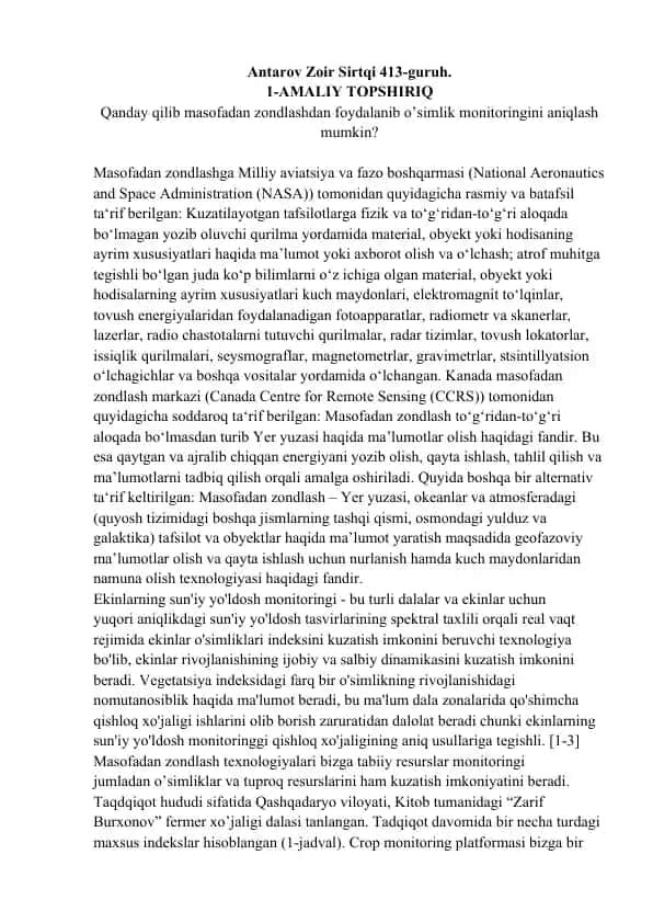 Masofadan Zondlash