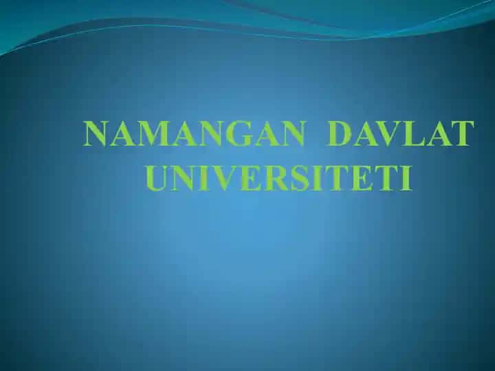 Namangan Davlat Universiteti