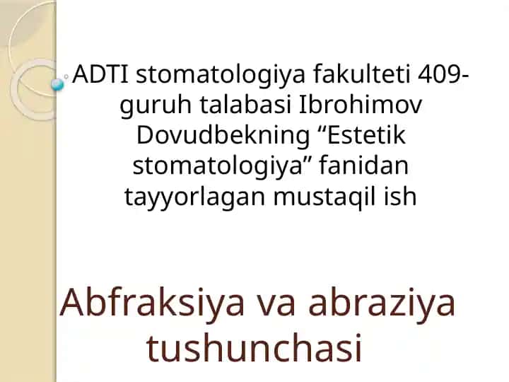 Abfraksiya