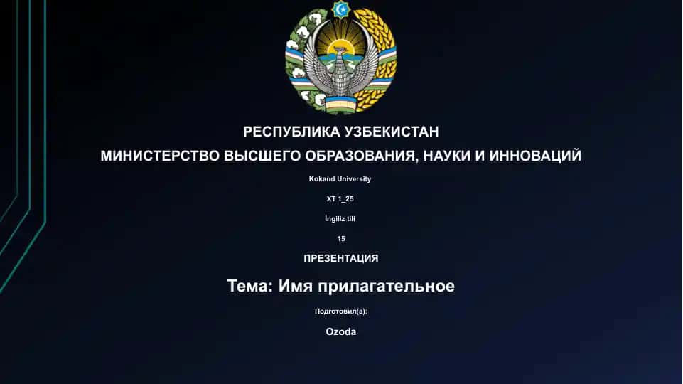 Имя прилагательное