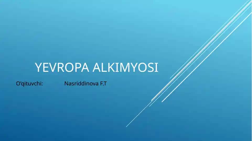 Yevropa alkimyosi