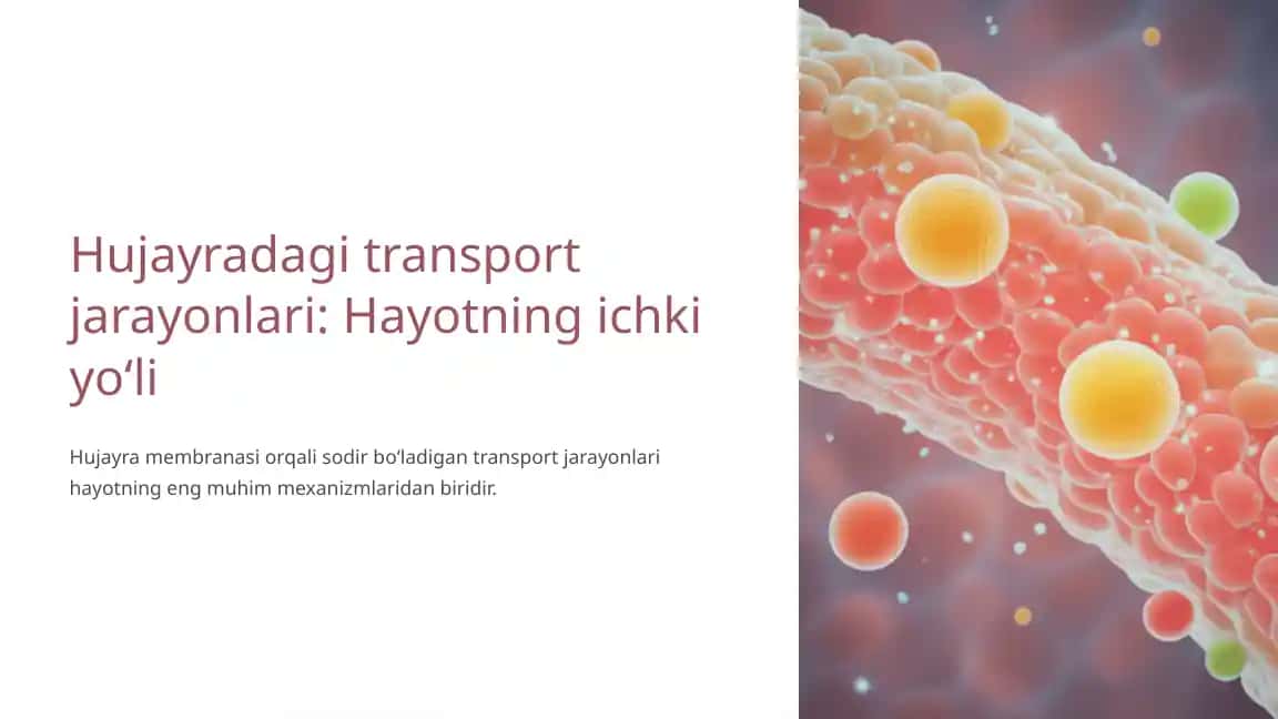 Hujayradagi transport jarayonlari
