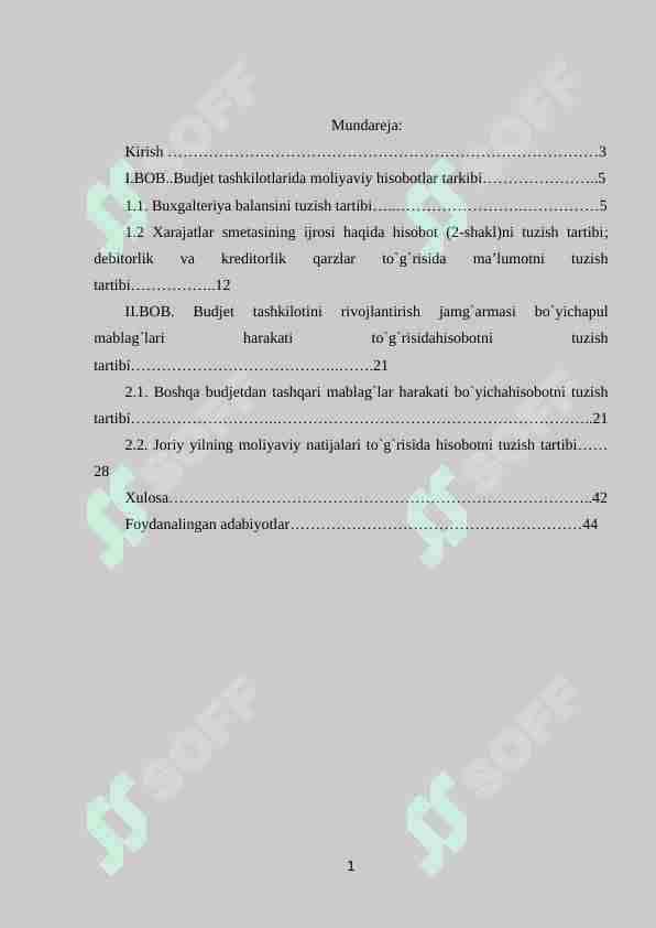 byudjet tashkilotlarida moliyaviy hisobotlar
