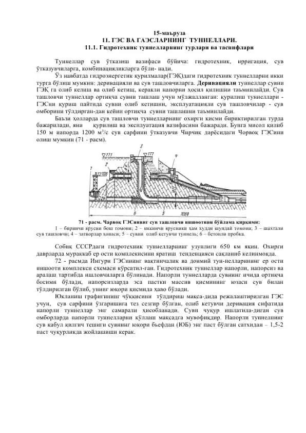Гидротеxник туннеллар