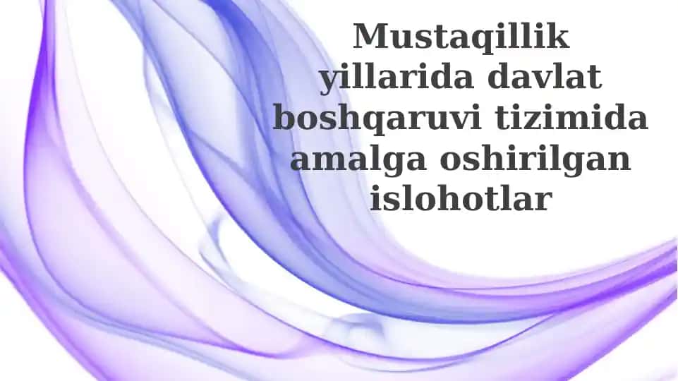 Davlat xizmati islohoti