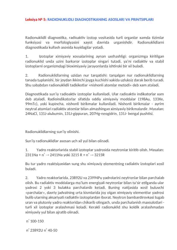 Radionuklidli Diagnostika