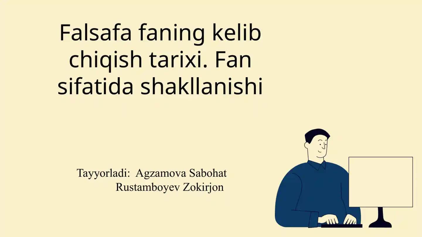 Falsafa fanining kelib chiqish tarixi