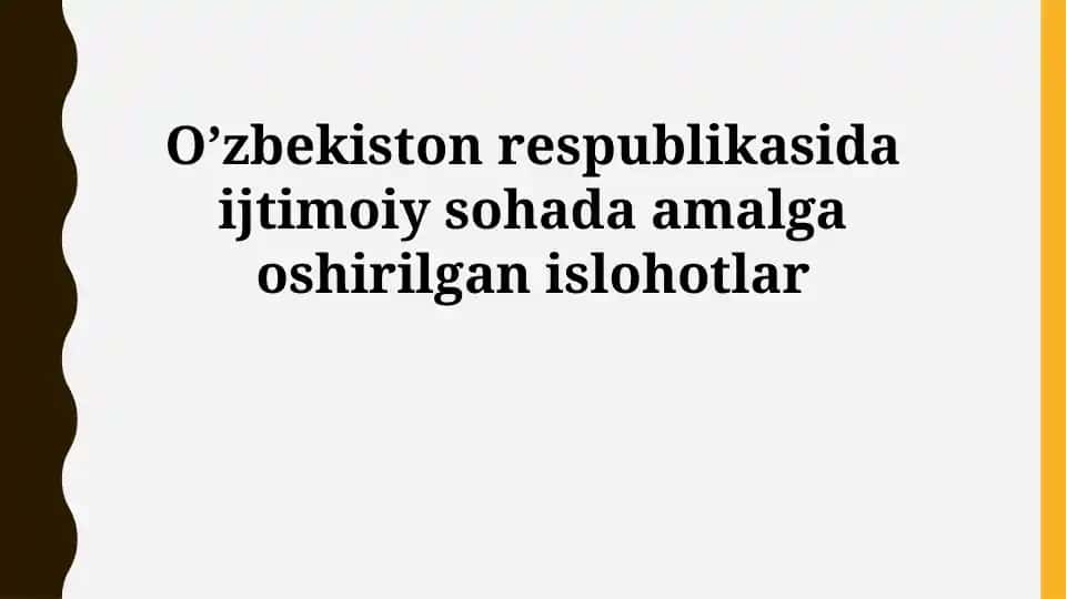 Ijtimoiy islohotlar