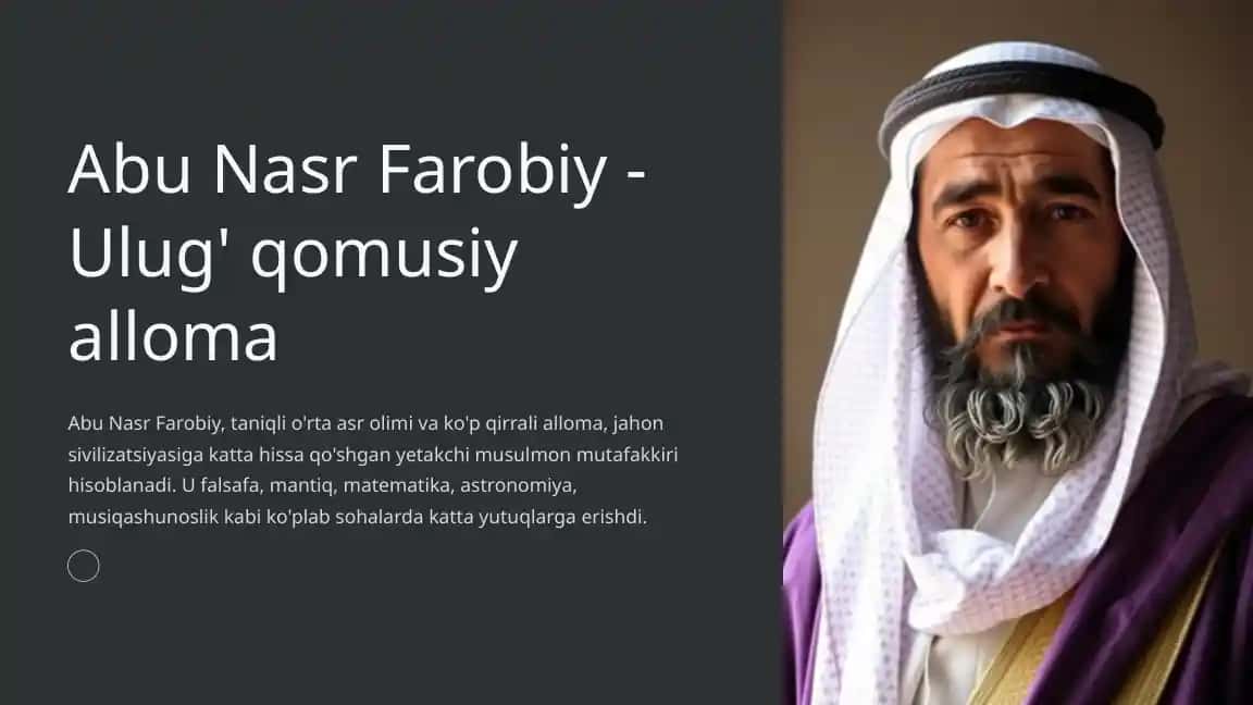 Abu Nasr Farobiy - Ulug' qomusiy alloma