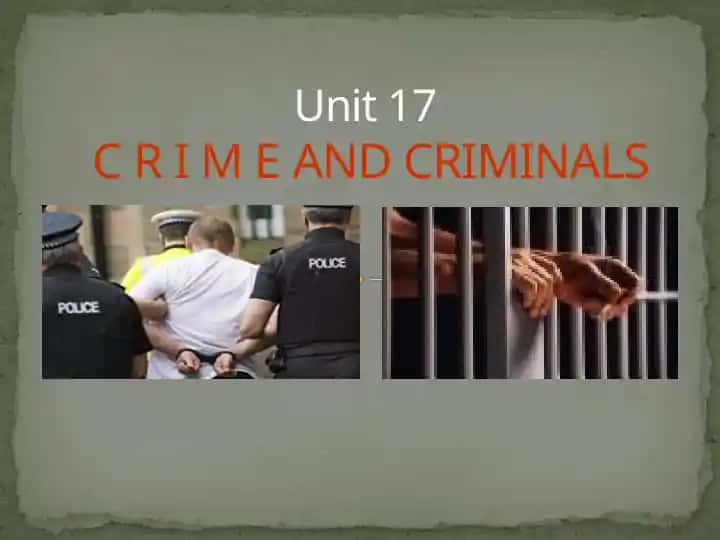 Crime and Criminals