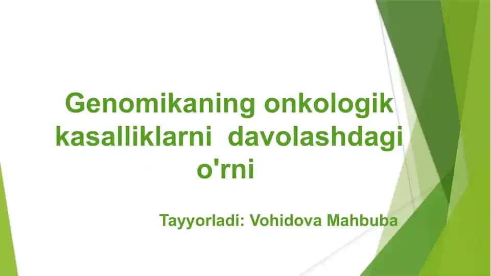 Genomika va onkologik kasalliklar