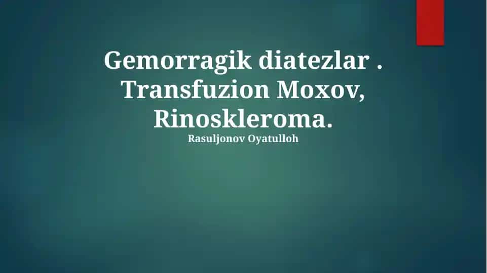 Rinoskleroma: Tashxis va Davolash