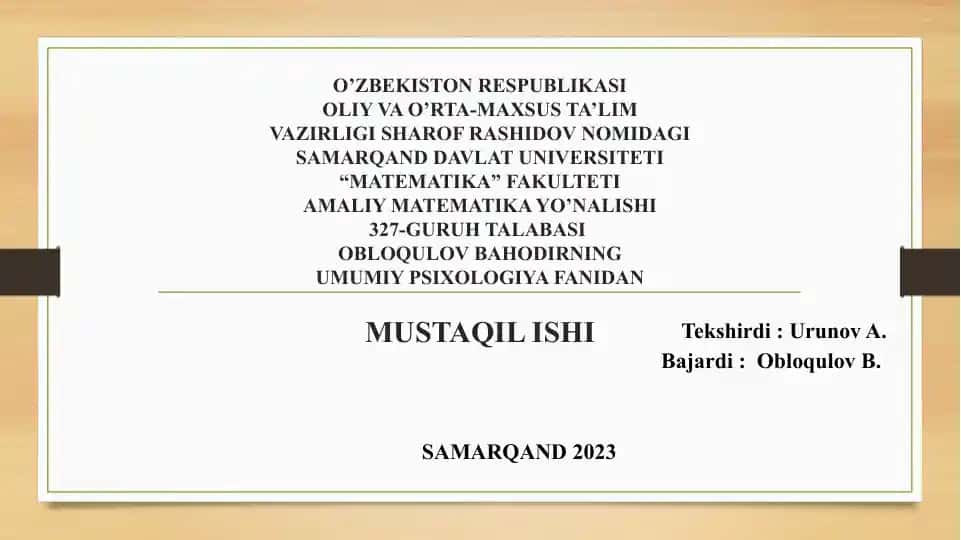 Odatlar va ularning rivojlantirish yo'llari