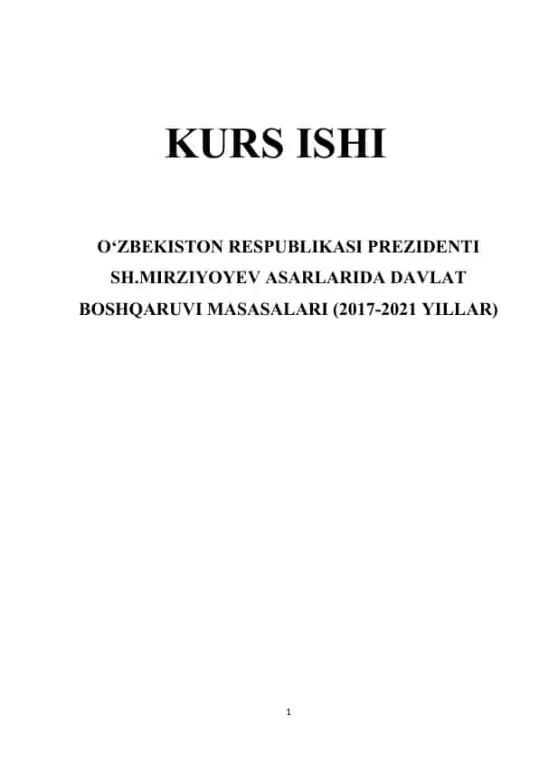 O‘zbekiston Respublikasi Prezidenti Sh.Mirziyoyev Asarlari