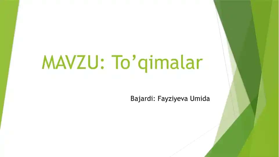 To’qimalar