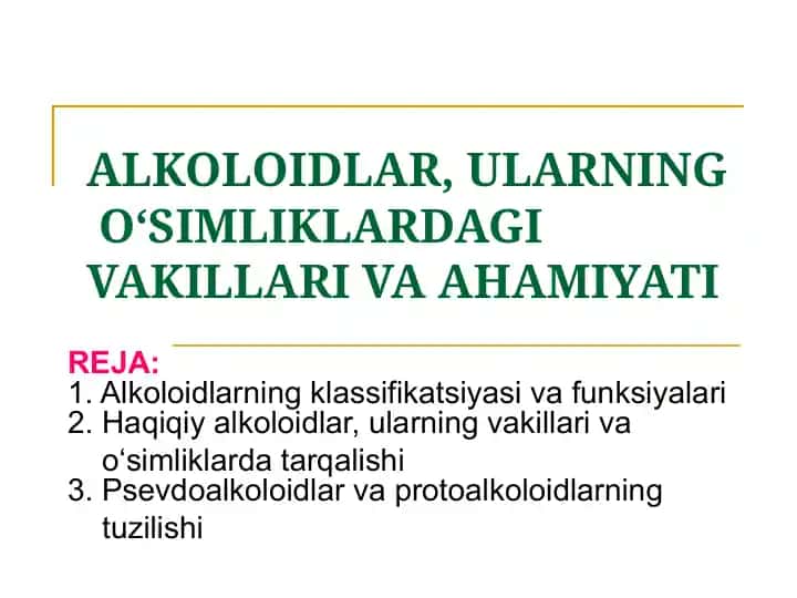 Alkoloidlar