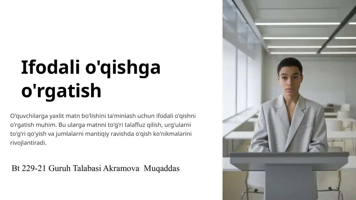 Ifodali o'qishga o'rgatish