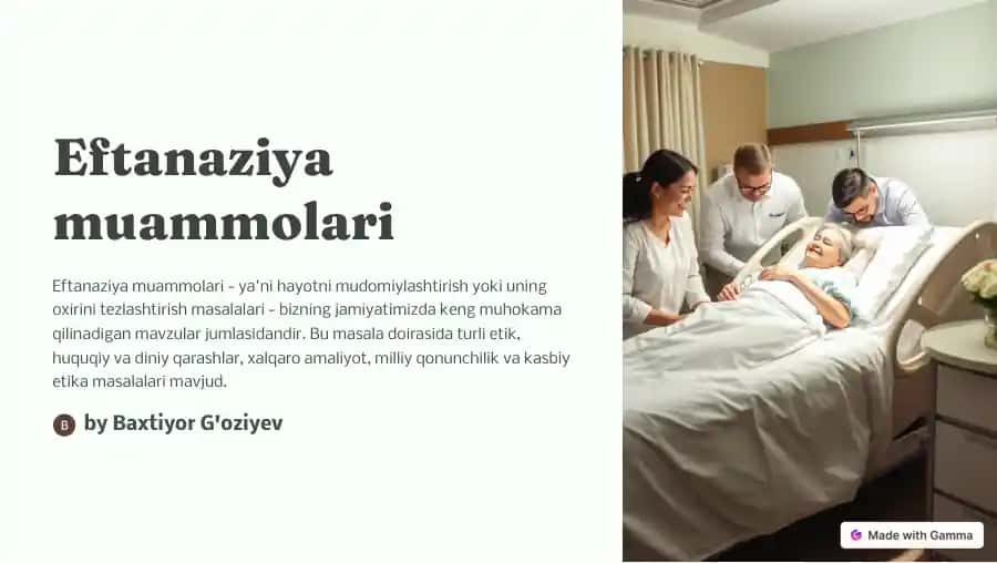 Eftanaziya muammolari
