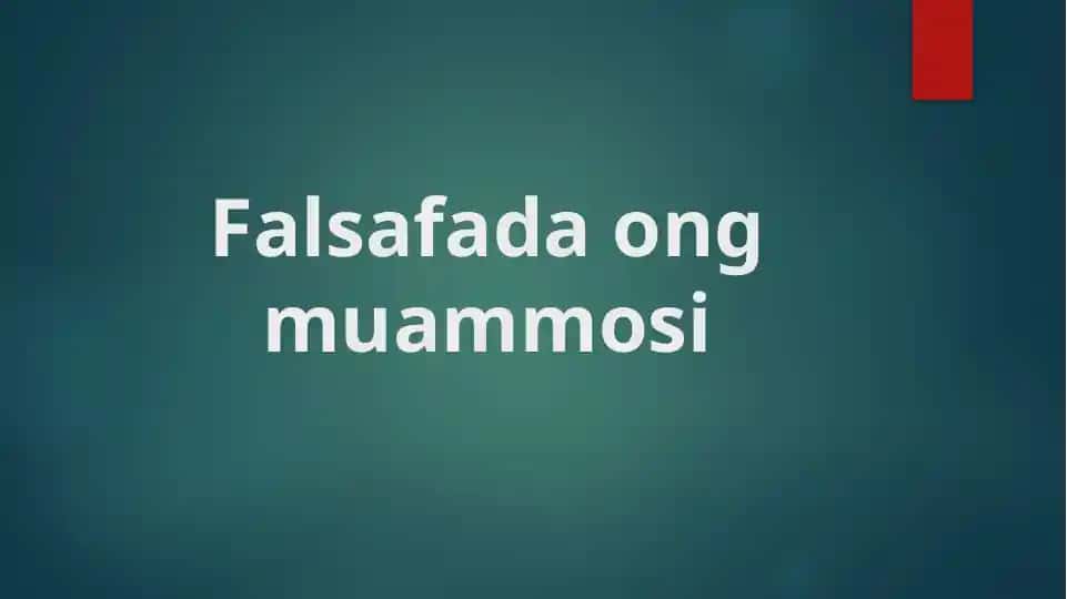 Falsafada ong muammosi
