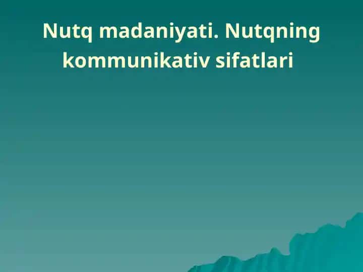 Nutq madaniyati