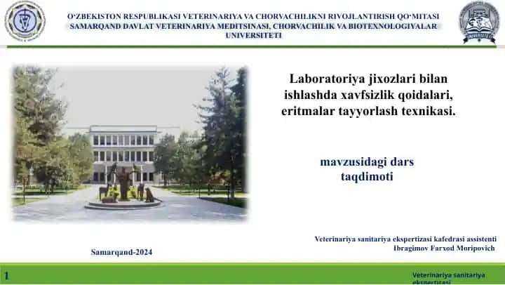 Laboratoriya jixozlari bilan ishlashda xavfsizlik qoidalari, eritmalar tayyorlash texnikasi