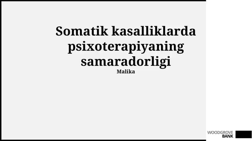 Somatik kasalliklarda psixoterapiyaning samaradorligi