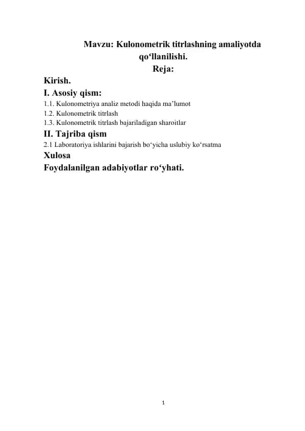 Analitik Kimyo