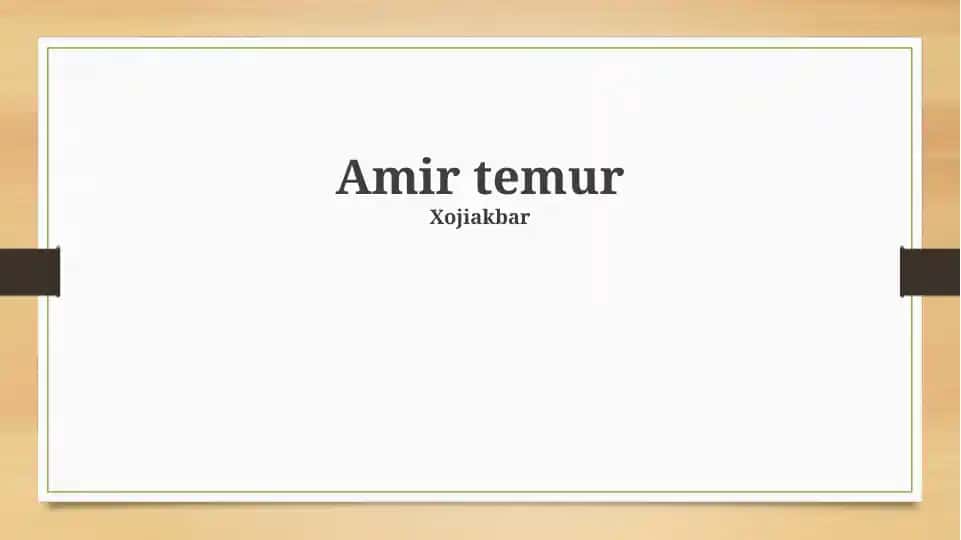 Amir Temur