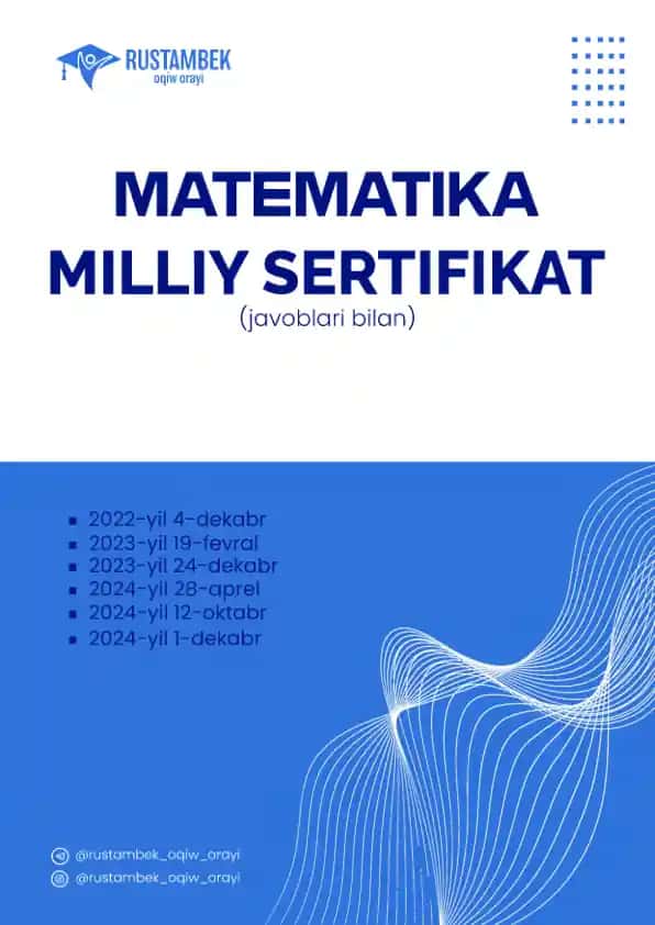 Matematika milliy sertifikat savollari umumiy