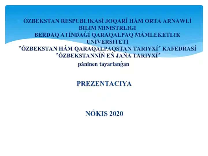Ekonomikalıq reformalar, jeke menshiktiń qáliplesiwi. Ózbekstanda bazar múnásibetleriniń rawajlanıwı