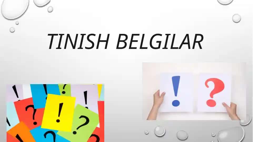 Tinish belgilar