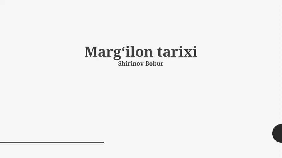 Margʻilon tarixi