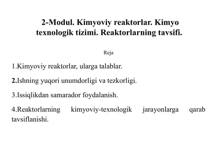 Kimyoviy reaktorlar