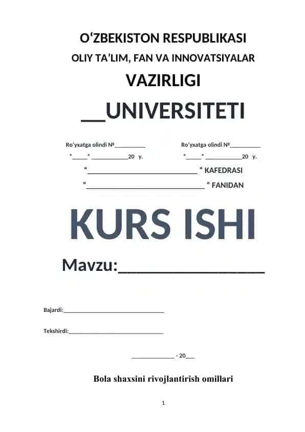 Maktabgacha ta’lim yoshidagi bolalarni umuminsoniy qadriyatlar asosida tarbiyalash