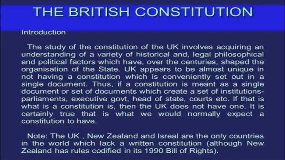 The British Constitution