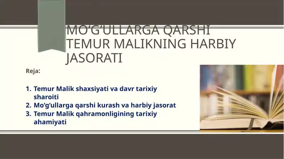 Temur Malikning harbiy jasorati