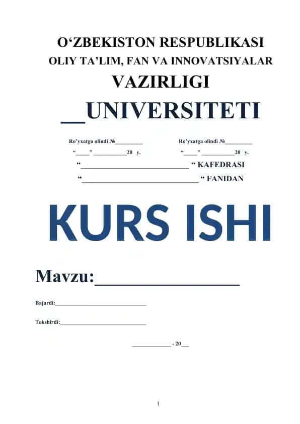 Kurs ishi "Oila, mahalla va ta’lim muassasalari hamkorligi"