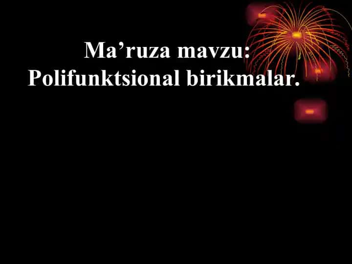 Polifunktsional birikmalar