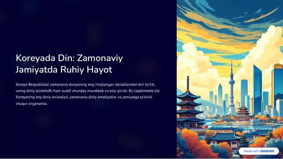 Koreyada Din: Zamonaviy