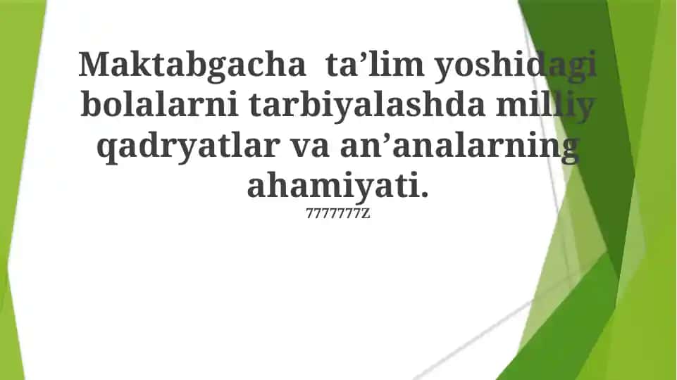 Kanadalik 5 viloyatdagi 20 kundalik maktabgacha ta'lim mashg'ulotlarida hurmat, mas'uliyat, halollik kabi milliy qadriyatlar