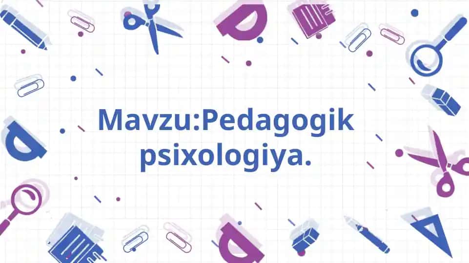 Pedagogik Psixologiya Darslari