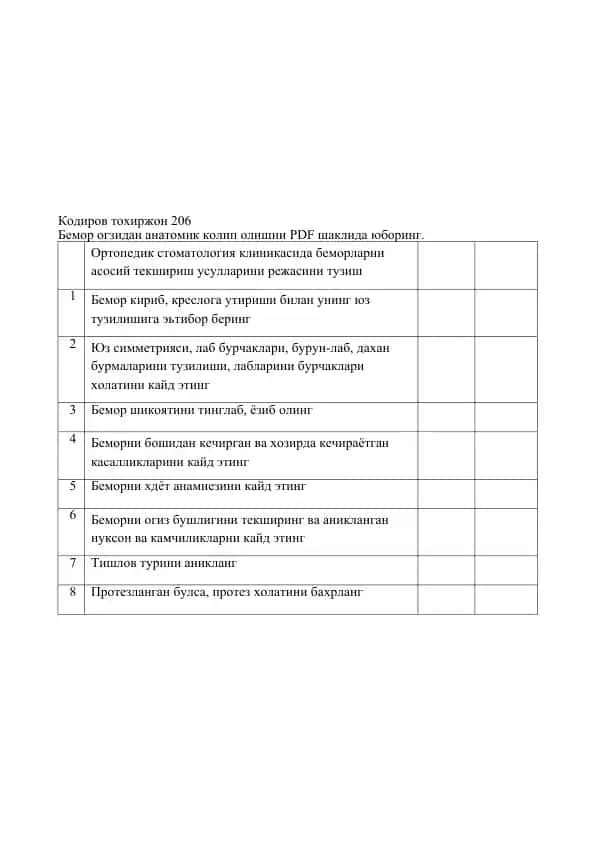 Ортопедик стоматология клиникаси