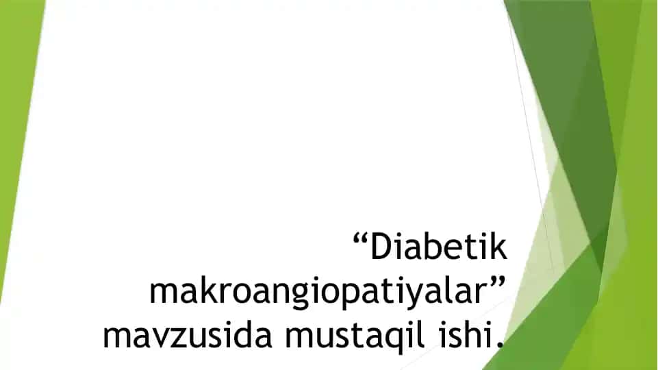 Diabetik makroangiopatiyalar